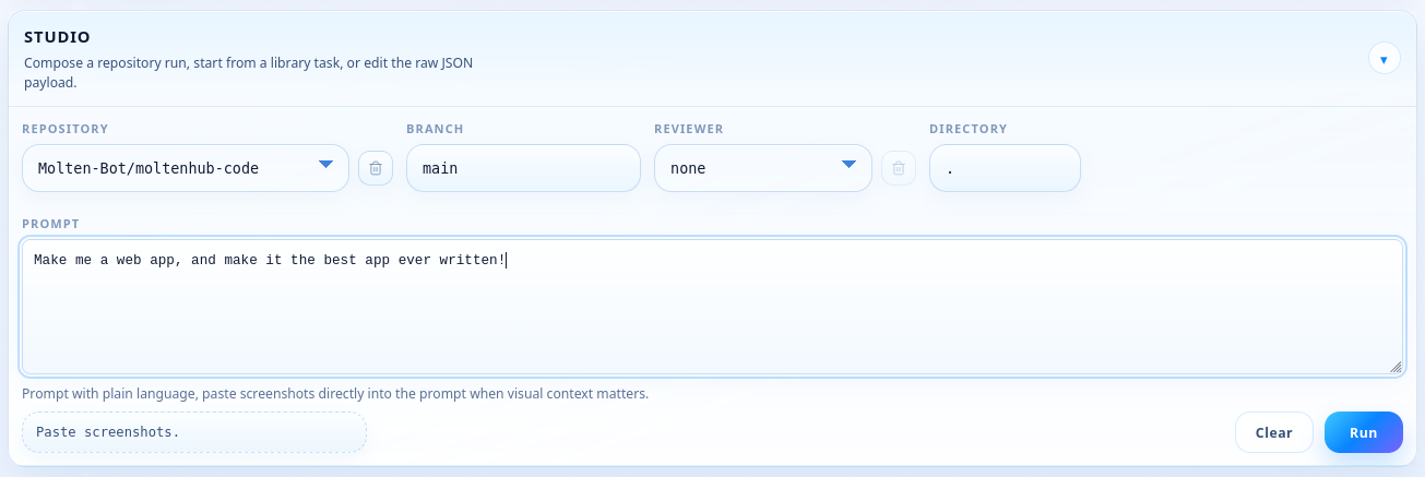 Prompt example for requesting targeted code changes